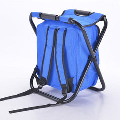 Cooli Tote : 3 In 1 Cooler Backpack & Stool - Blue Simple magazineracksdirect 