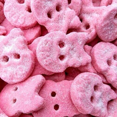 BUB's Godis: Cool Raspberry Foam Skulls (90g) Simple magazineracksdirect 