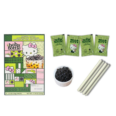 Hello Kitty x A-Sha Matcha Latte Boba Kit