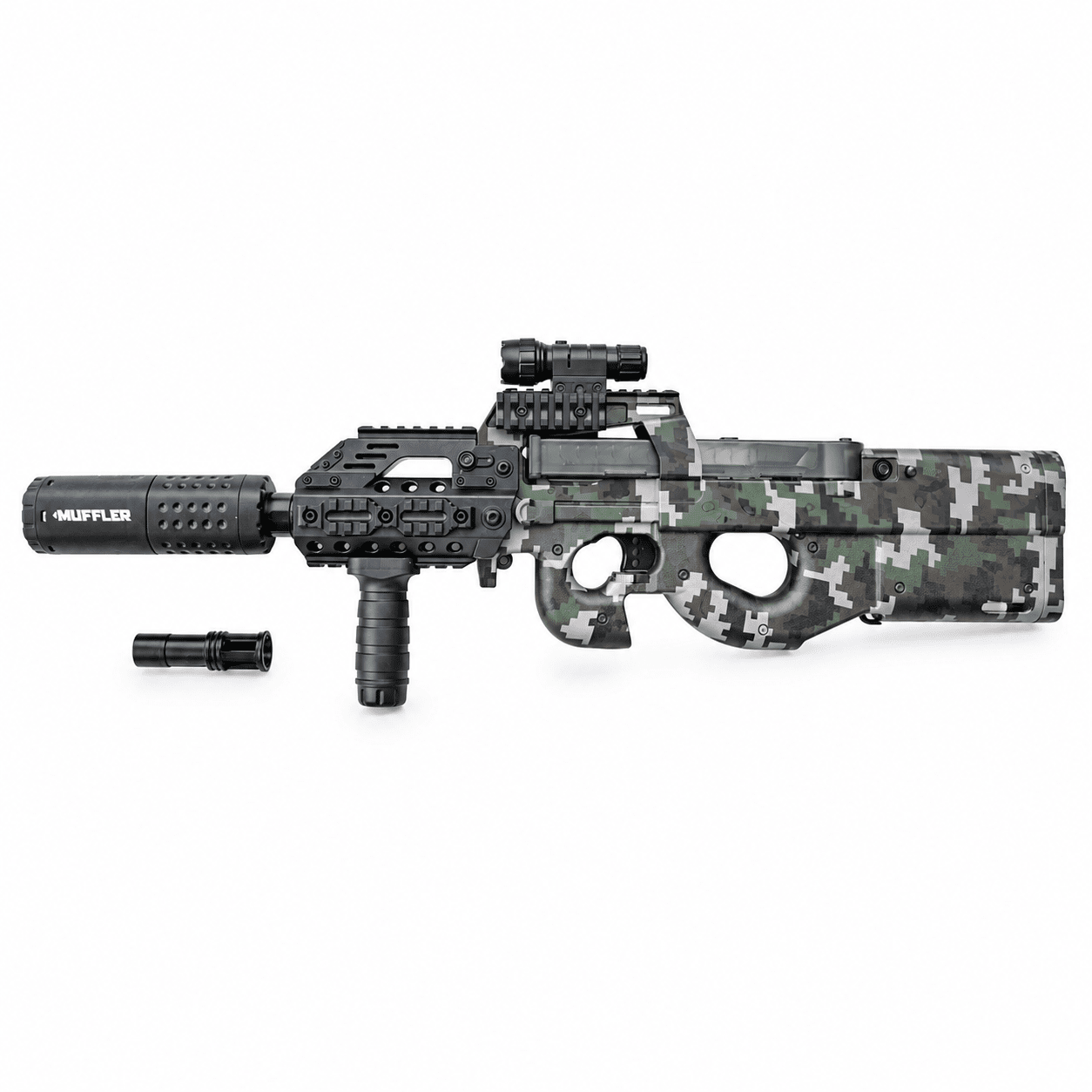 Electric GelStormer Tactical Gel Bead Blaster With Light Up Silencer – New & Improved Model (All-In-One Kit) Simple Exclusive 