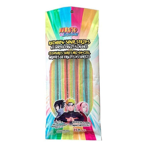 Naruto Shippuden Sakeru Rainbow Sour Strips Gummy Candy (195g) | Showcase Exclusive