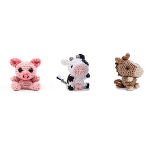 Crochet Micro Plush Toy: Farm Friends (3pk) Preorder magazineracksdirect 