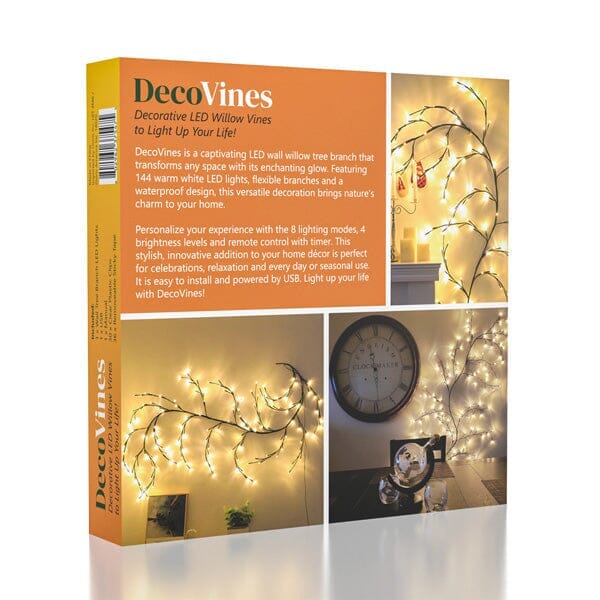 DecoVines | Decorative Faux Willow Vines w/ LED Lights! Simple magazineracksdirect 