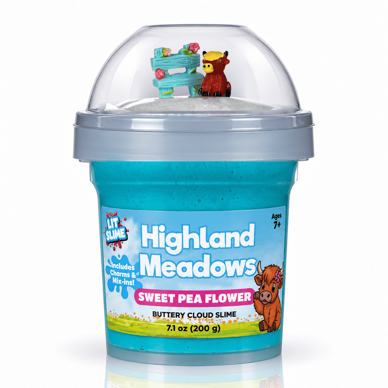 LIT Slime Animal Charms Collection Scented Slime Jar (7.1oz) Highland Meadows Simple LIT Slime 