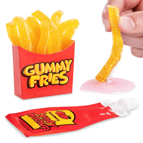 Gummy Fries With Ketchup Candy - 3.35oz