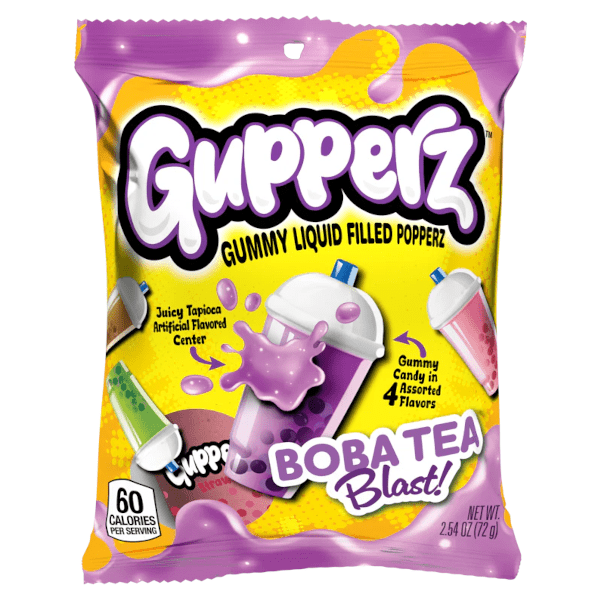 Gupperz Boba Tea Blast - 2.54oz Gummy Candy. Simple magazineracksdirect 