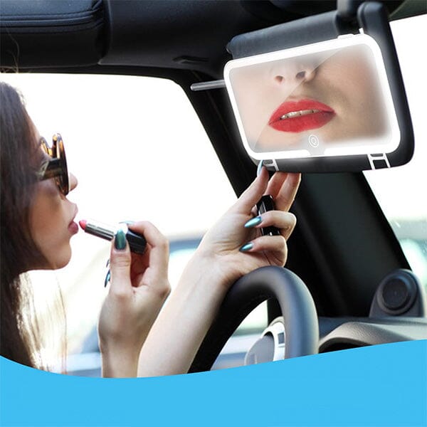 GlowVista: LED Car Vanity Mirror Simple magazineracksdirect 