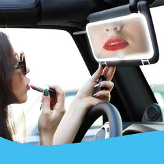 GlowVista: LED Car Vanity Mirror Simple Showcase 