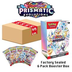 Pokémon TCG: Scarlet & Violet Prismatic Evolutions Factory Sealed Booster Box (6 Packs) Simple Pokémon 