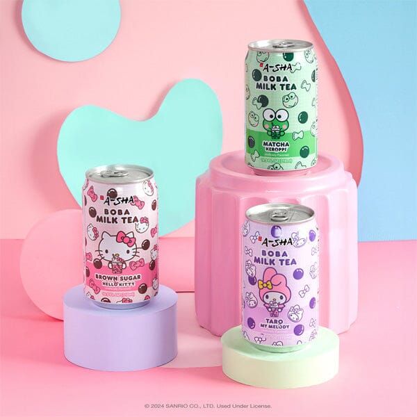 Hello Kitty x A-Sha Boba Milk Tea Variety Box (12pk) Simple magazineracksdirect 