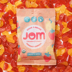 JOM Gourmet Gummies: Strawberry & Peach (3.5 oz) Simple magazineracksdirect 