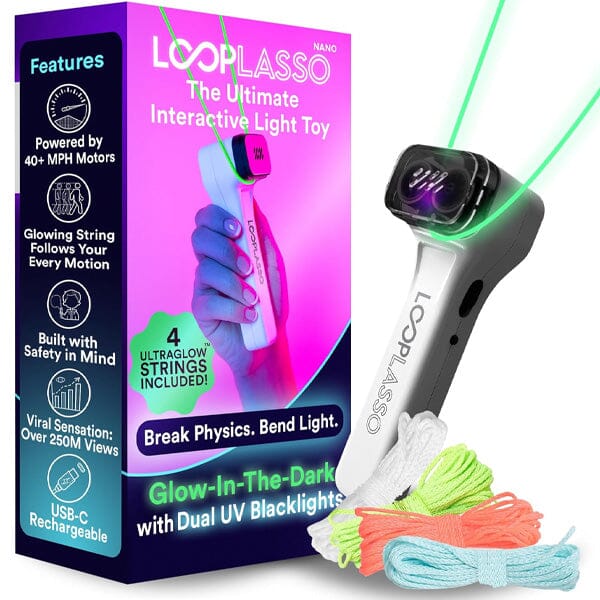 Loop Lasso® NANO: The Original Glow-in-The-Dark String Shooter Toy Simple magazineracksdirect 