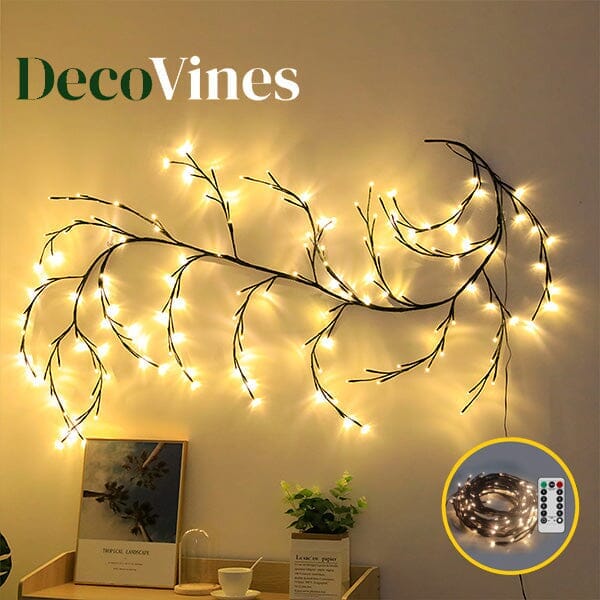 DecoVines | Decorative Faux Willow Vines w/ LED Lights! Simple magazineracksdirect 