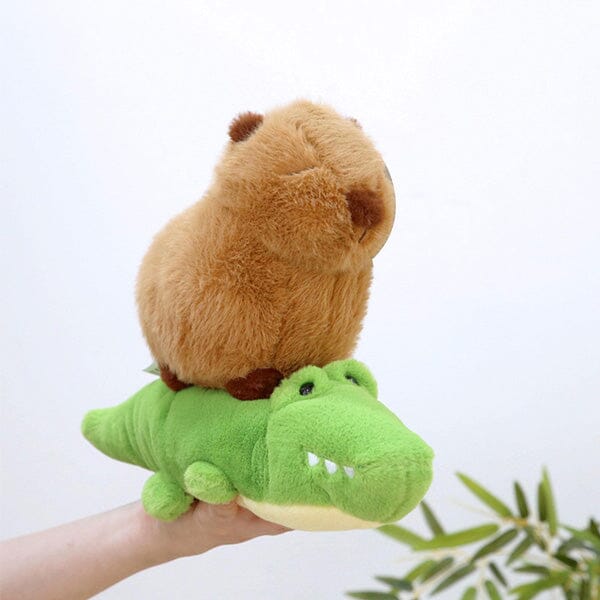 Capybara Riding Crocodile Plush Toy Preorder magazineracksdirect 