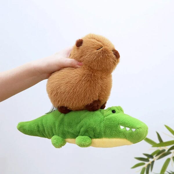 Capybara Riding Crocodile Plush Toy Preorder magazineracksdirect 