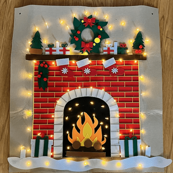 FunkyMantel - Felt Wall XMas Mantel 75" (190cm) Preorder magazineracksdirect 