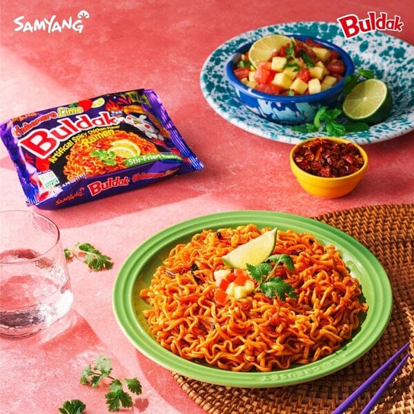 Samyang Buldak Chicken Ramen Noodles Habanero Lime (5pk) Simple magazineracksdirect 