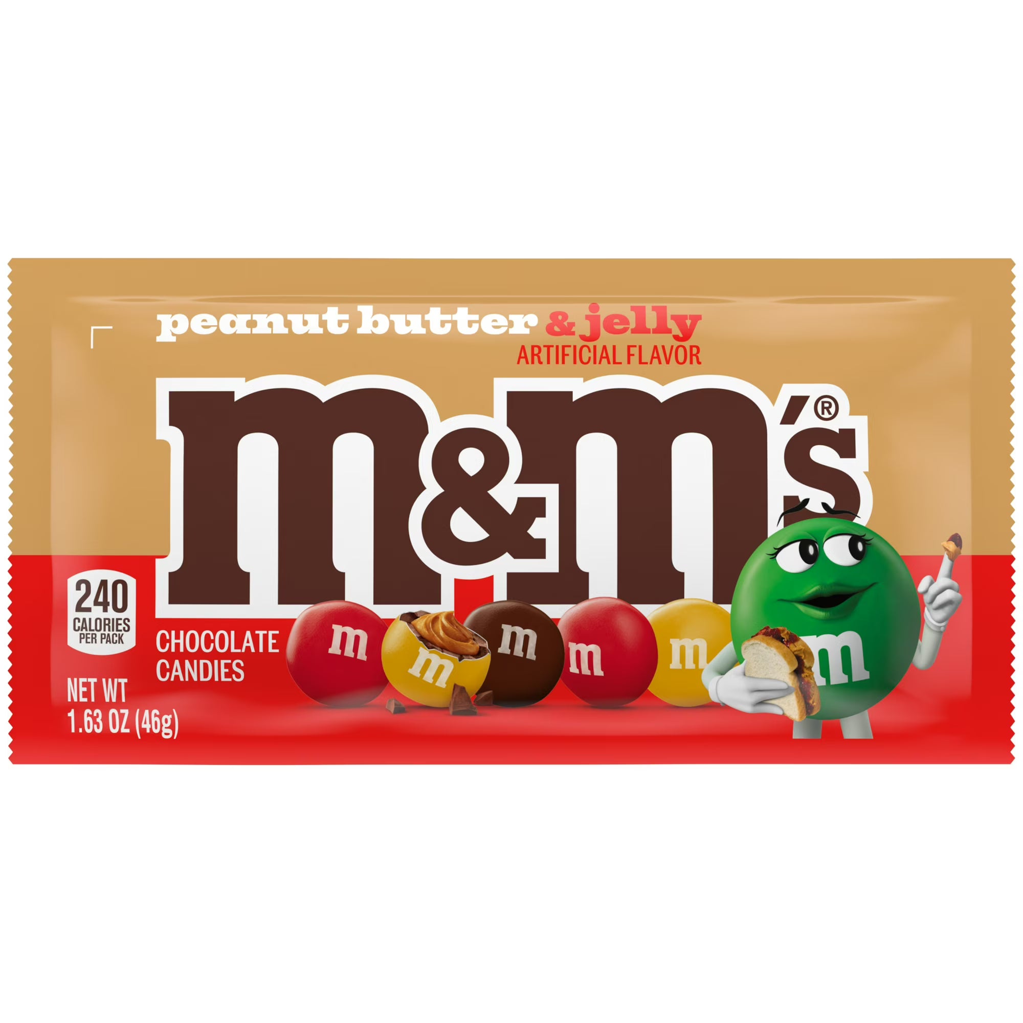 M&M’s Peanut Butter & Jelly Candy Bag, 1.41 oz Pack Simple M&M's 