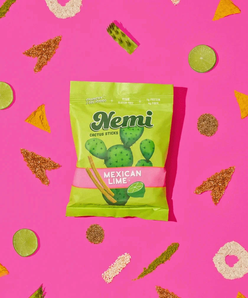 Nemi Cactus Crunchy Sticks - Mexican Lime Simple Nemi 