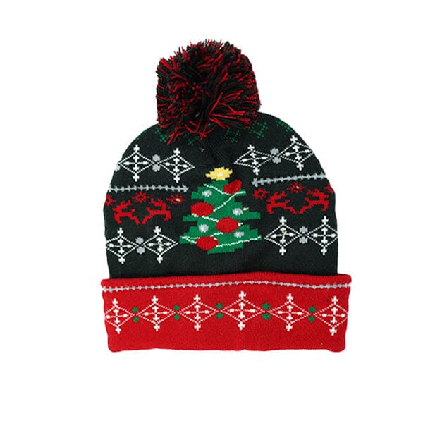 BlinkiHat: Xmas Hat W/ Led Lights (Multiple Styles) Preorder magazineracksdirect Xmas Tree (Black & Red) 