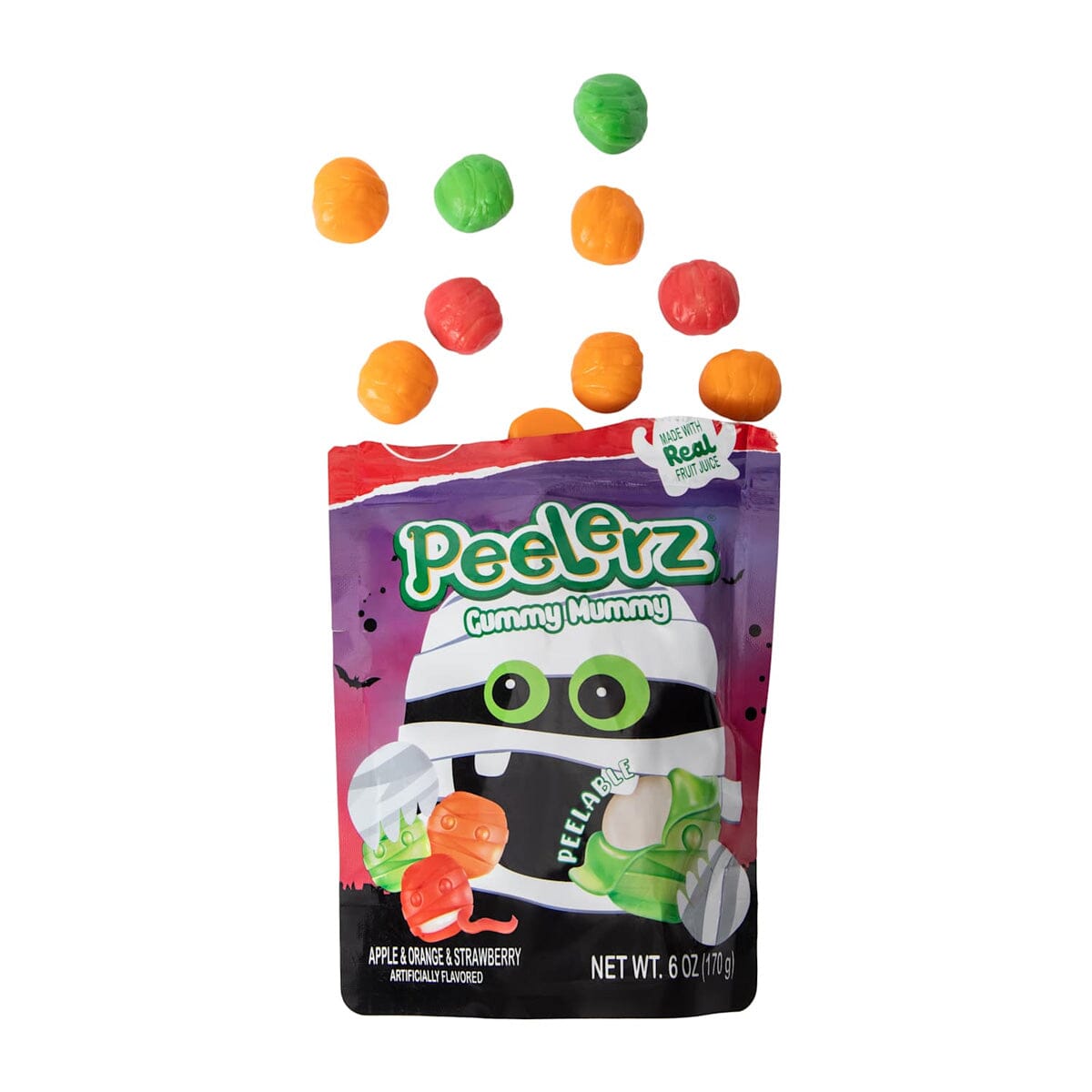 Amos Halloween Peelerz Gummy Mummy Candy (6 oz) Simple Amos Sweets 