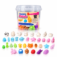 Squishi Mates Mochi Taba Squishy Fidget Toy Tub (36pc) Simple Exclusive 