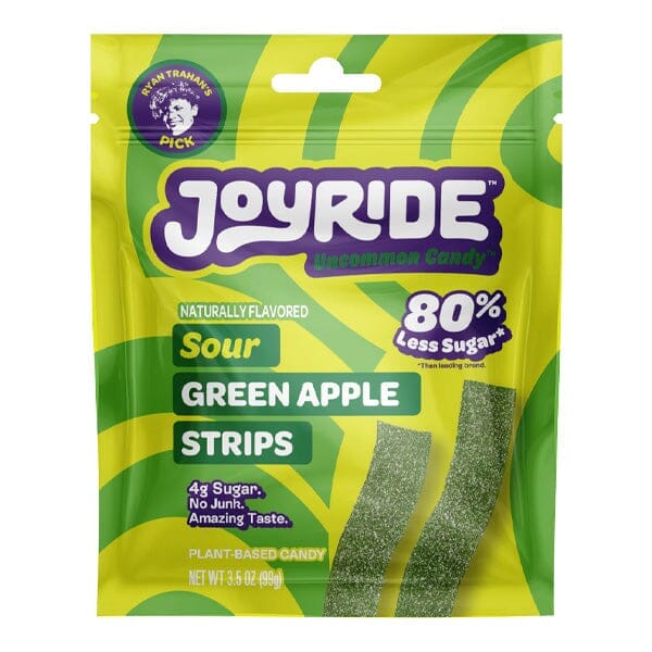 JOYRIDE™ Uncommon Candy™ x Ryan Trahan: Natural Low Sugar Sour Strips (99g) Multiple Flavors Simple Joyride Sour Green Apple 