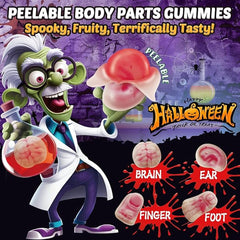 Amos Halloween Peelerz Body Parts Gummies Candy (7.05 oz) Simple Amos Sweets 