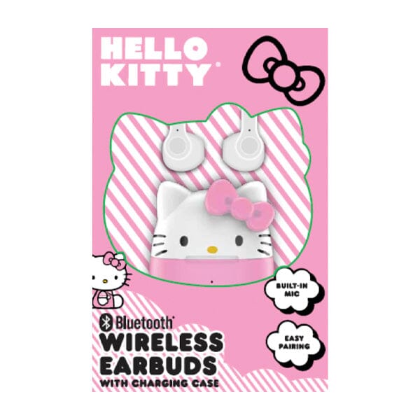 Hello Kitty Sanrio 50th Anniversary Pink Bluetooth Earbud Headphones "Showcase Exclusive" Simple Hello Kitty 