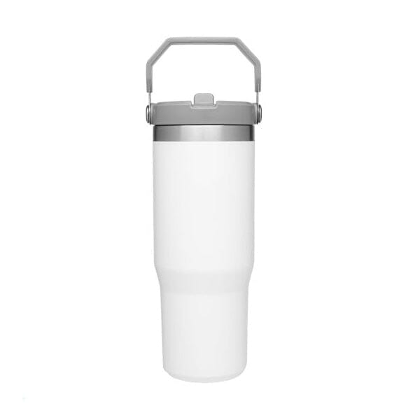 Hydri Ease 30oz Insulated Cup w/ Flip Straw (Multiple Colors) Simple Exclusive Polar White 