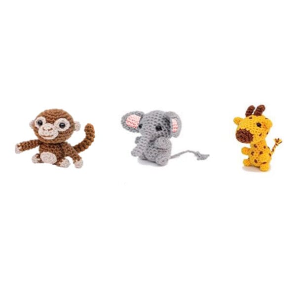 Crochet Micro Plush Toy: Safari Buddies (3pk) Preorder magazineracksdirect 