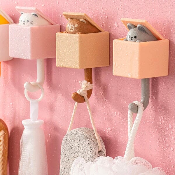 Peekimals: Kawaii Wall Hooks (4pc) | As Seen On TikTok! Simple Showcase 