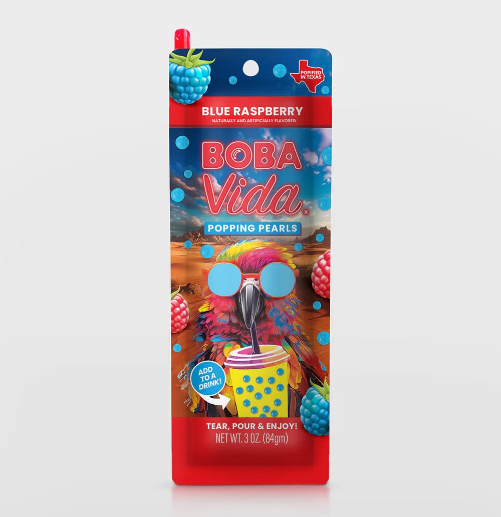 BobaVida: Popping Boba Pouch (3oz) Multiple Flavors Simple BobaVida Blue Raspberry 