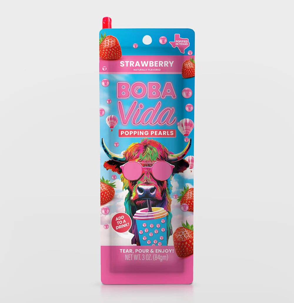 BobaVida: Popping Boba Pouch (3oz) Multiple Flavors Simple BobaVida Strawberry 