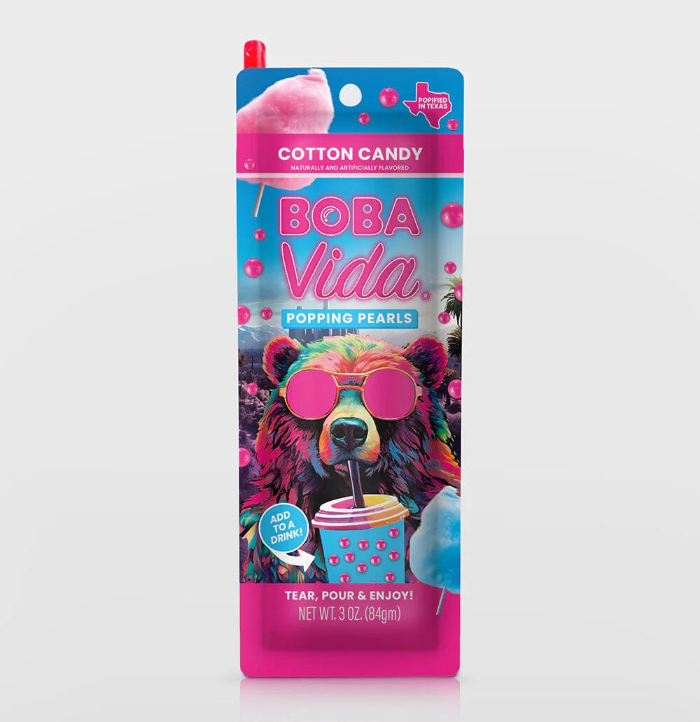 BobaVida: Popping Boba Pouch (3oz) Multiple Flavors Simple BobaVida Cotton Candy 