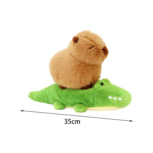 Capybara Riding Crocodile Plush Toy Preorder magazineracksdirect 