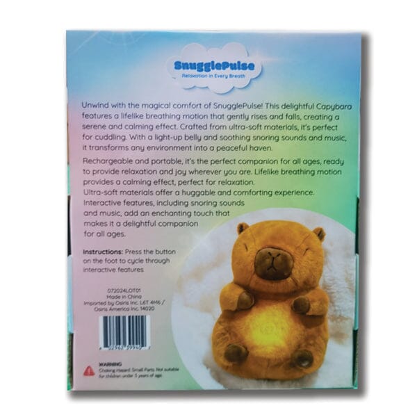 SnugglePulse: CapyBuddy The Capybara 10" Breathing Sensory Plush Toy Preorder magazineracksdirect 