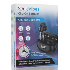 Sonic Vibes Clip-On Earbuds - Squeezable Earbuds Preorder magazineracksdirect 