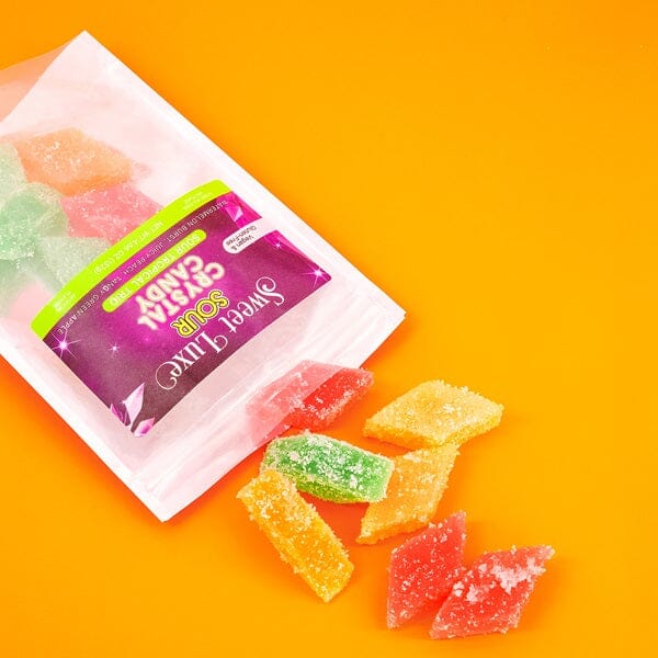 Sweet Luxe™ Crystal Candy - Multiple Flavors Simple Showcase "SOUR Tropical Trio" - Sour Watermelon / Peach / Green Apple 