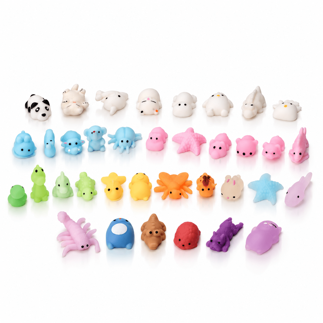 Squishi Mates Mochi Taba Squishy Fidget Toy Tub (36pc) Simple Exclusive 