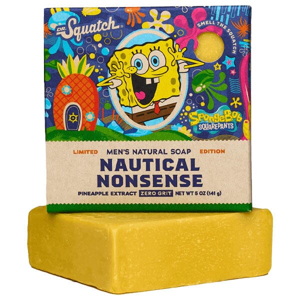 Dr. Squatch® SpongeBob™ Nauticaul Nonsense All-Natural Bar Soap For Men (1pc) Limited Edition Simple magazineracksdirect 