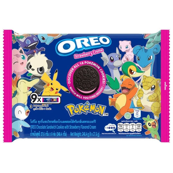 Pokémon x OREO: Chocolate Strawberry Sandwich Cookies (9pk) | Limited Edition Simple magazineracksdirect 