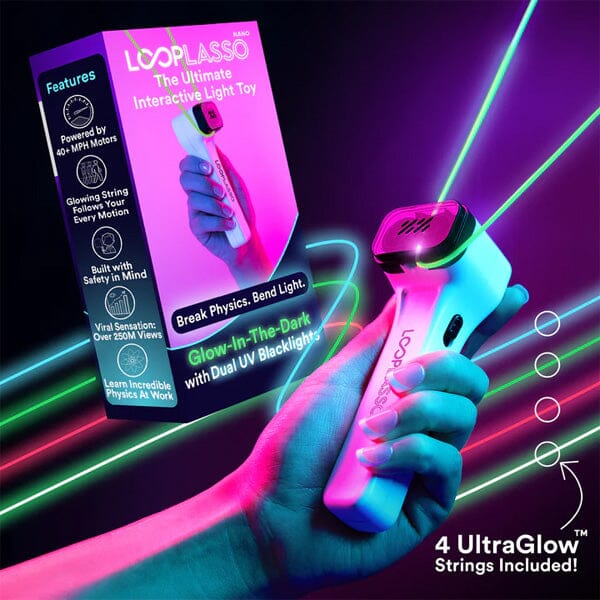 Loop Lasso® NANO: The Original Glow-in-The-Dark String Shooter Toy Simple magazineracksdirect 