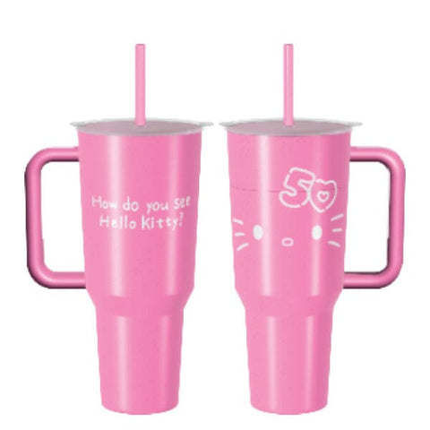 Hello Kitty Sanrio 50th Anniversary Tumbler w/ Straw 