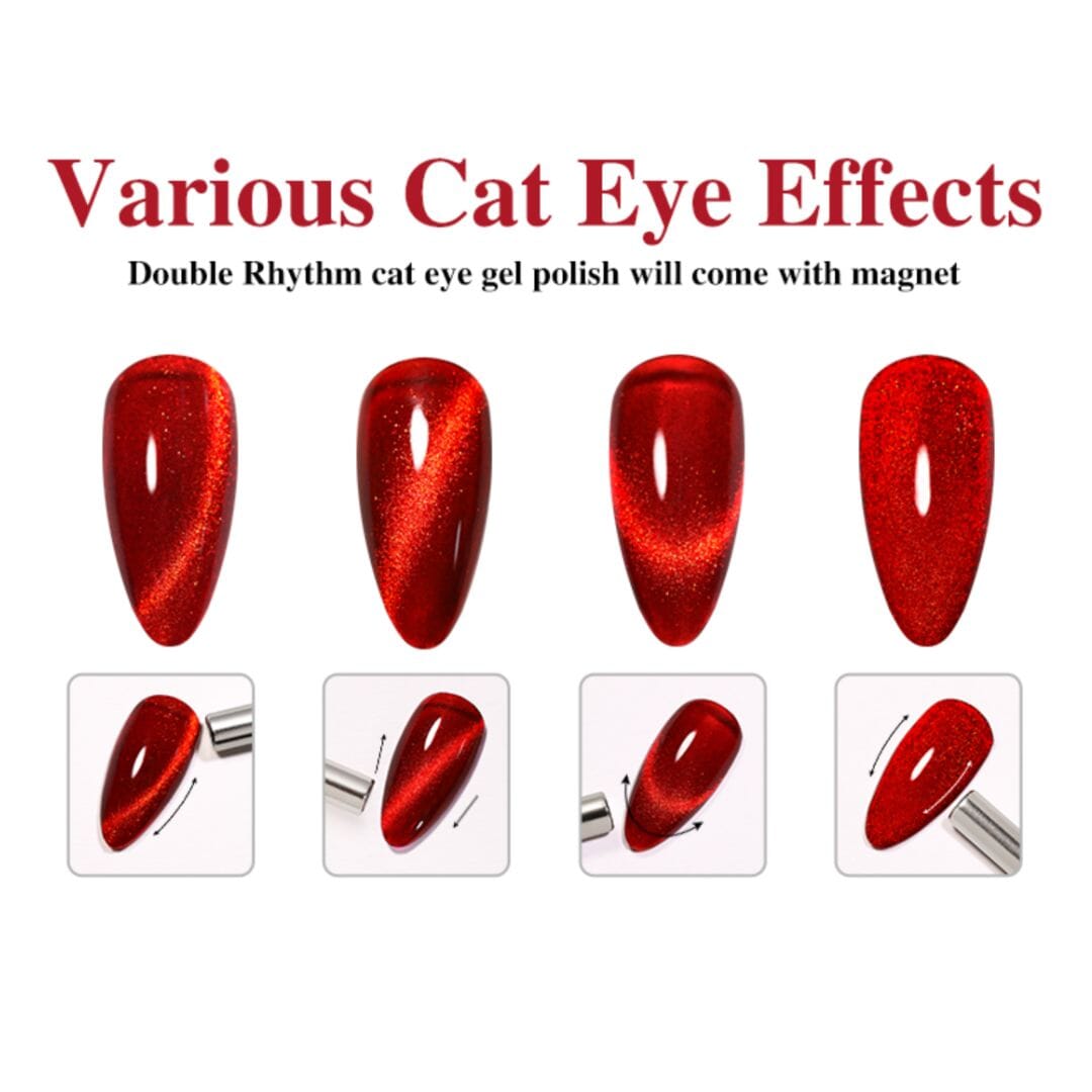 Wow Cat Eye Glitter Gel Nail Polish (5 pcs) Simple WOW Beauty 