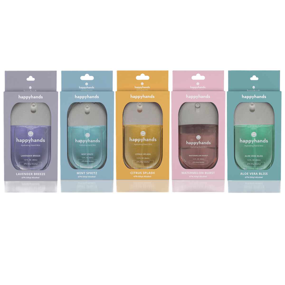 HappyHands Hydrating Rinse-Free Hand Mist (46mL) Multiple Scents Simple Exclusive 