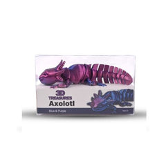 3D Printed Axolotl Fidget Toy - Multiple Colours Simple Exclusive Purple 