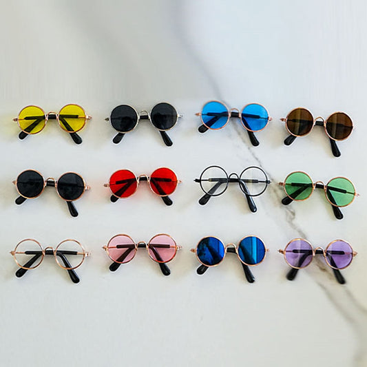 Mini Retro Sunglasses Accessory for Plush Dolls (Assorted Colors) Petite Threads Simple Exclusive 
