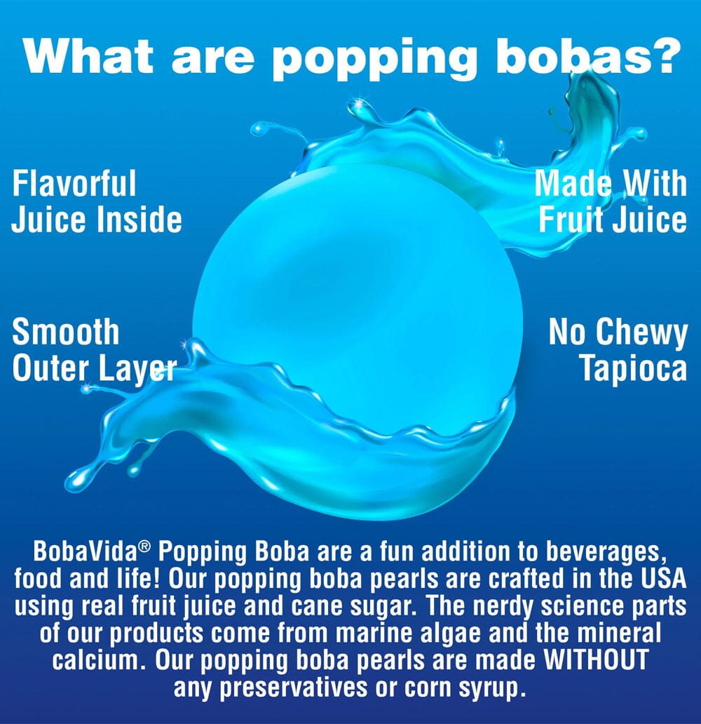 BobaVida: Popping Boba Pouch (3oz) Multiple Flavors Simple BobaVida 