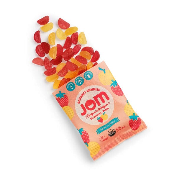 JOM Gourmet Gummies: Strawberry & Peach (3.5 oz) Simple magazineracksdirect 